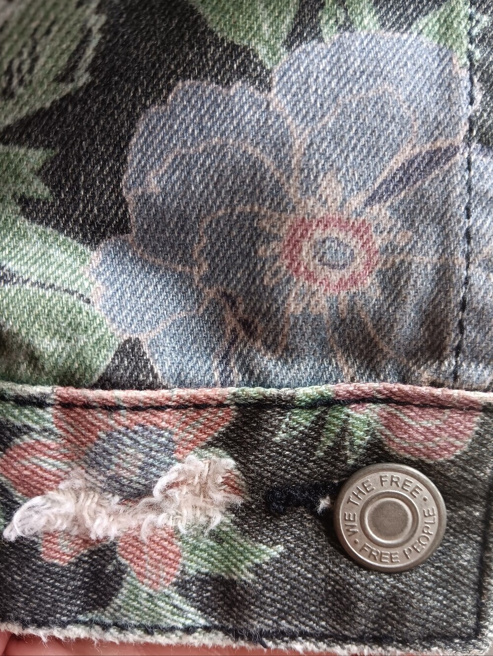 Free People We The Free Opal Swing Floral-Print Denim Jacket - Picture 6 of 9